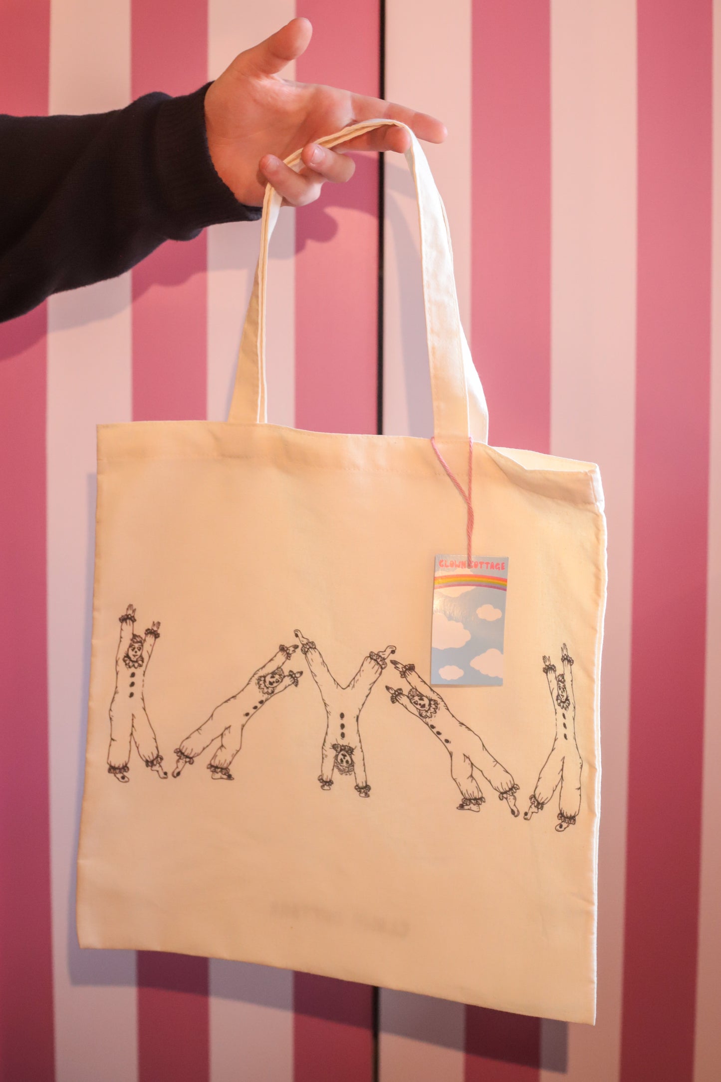 Clown Cartwheel Tote Bag