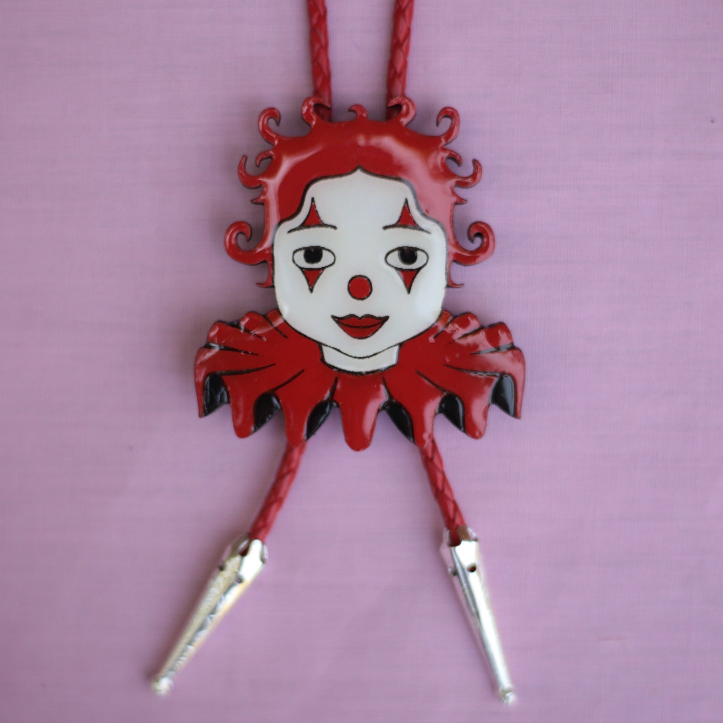 Red Clown Bolo Tie