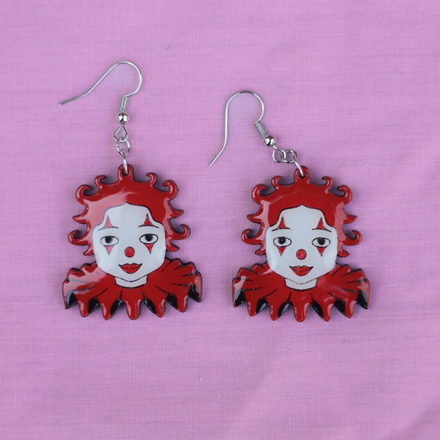 Red Clown Earrings