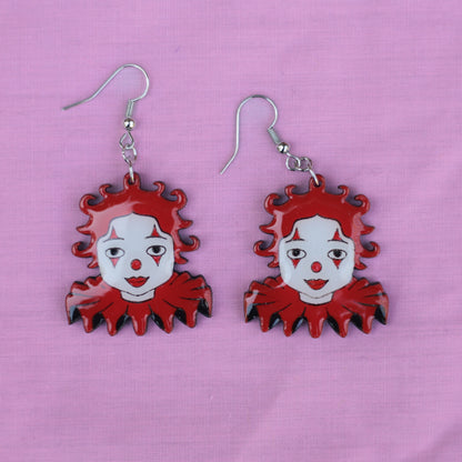 Red Clown Earrings