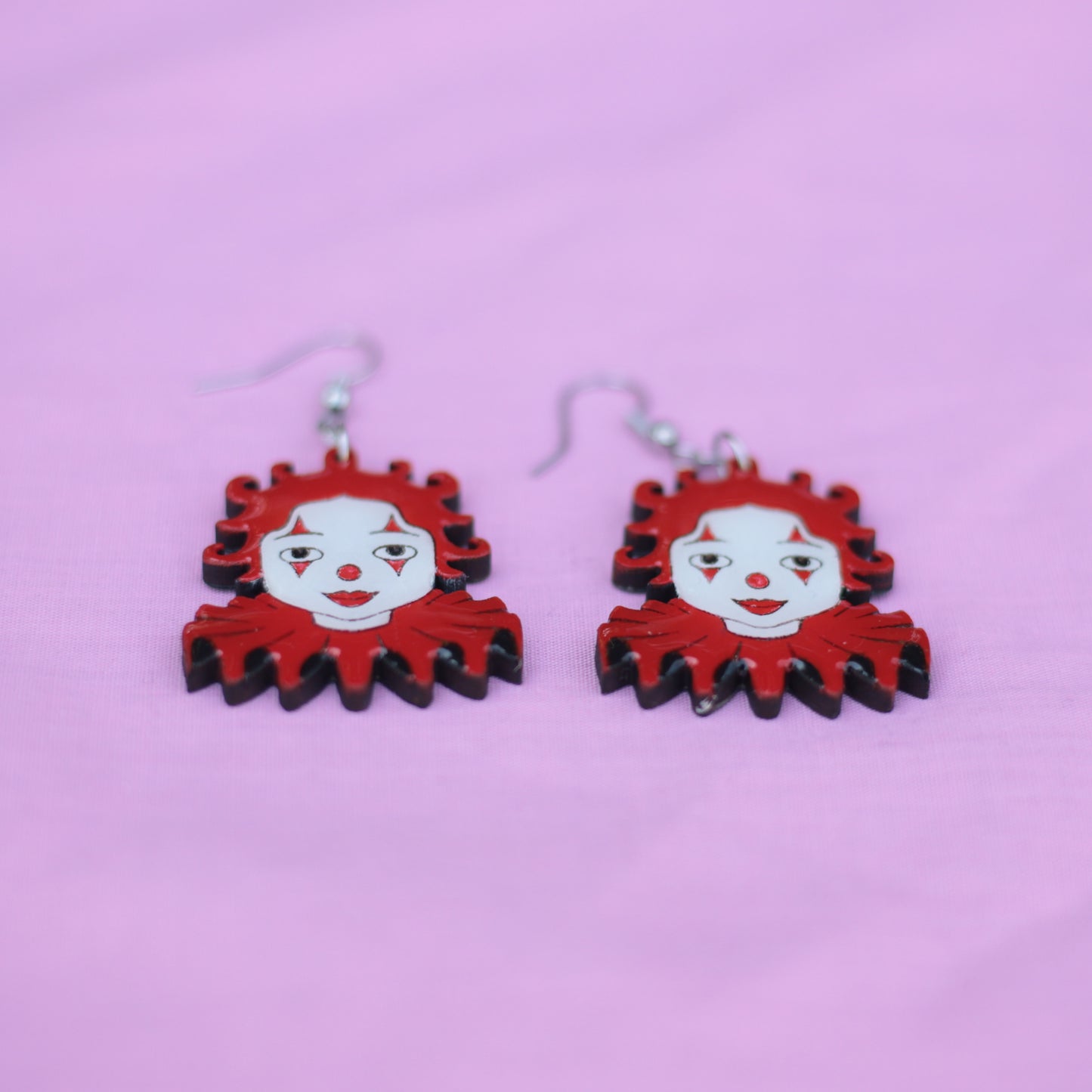 Red Clown Earrings