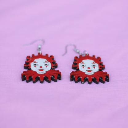 Red Clown Earrings
