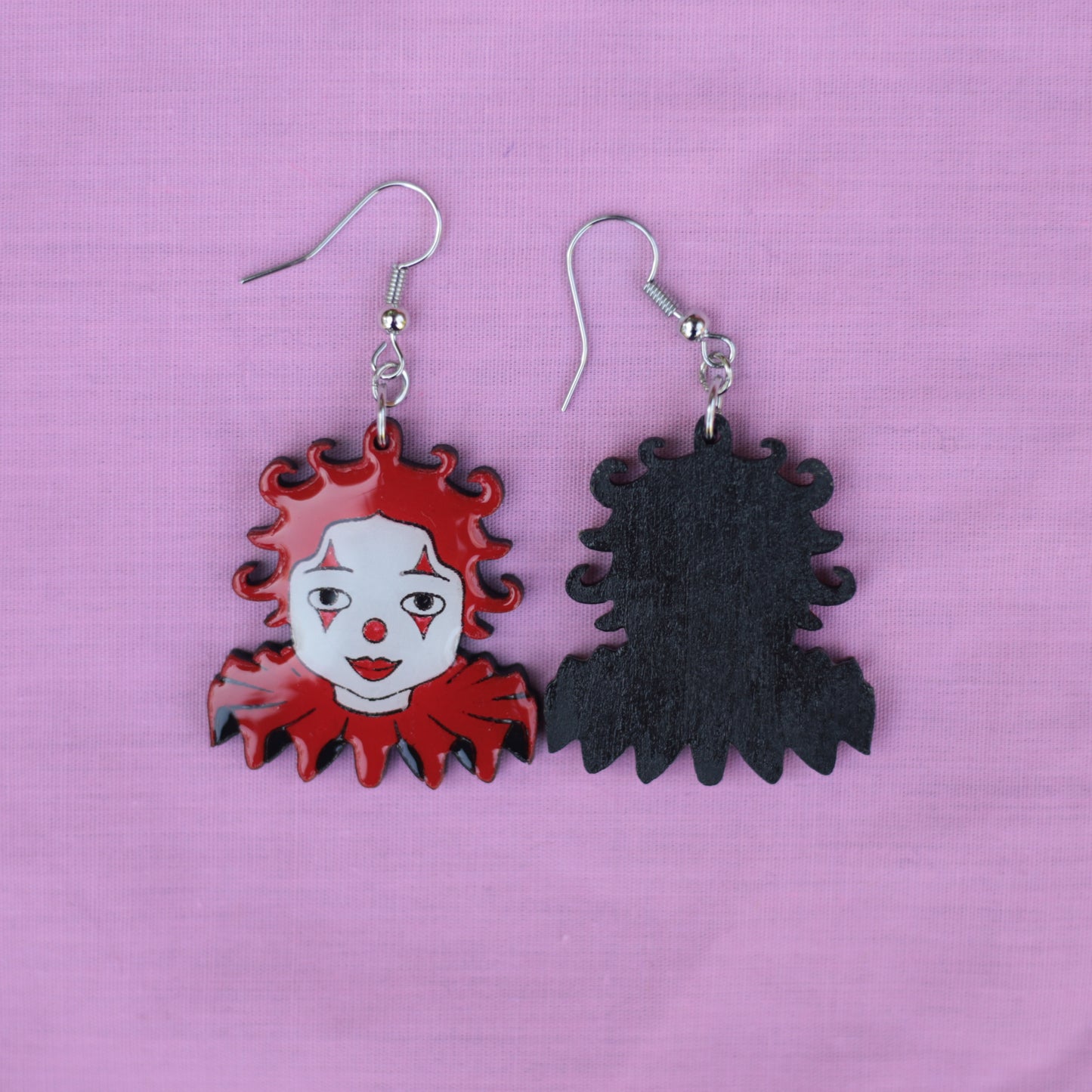 Red Clown Earrings