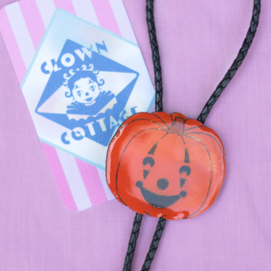 Clown Jack-O'-Lantern Bolo Tie